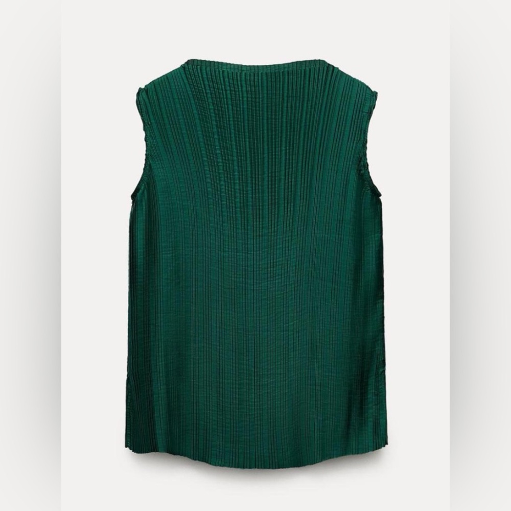 Zara pleated Sleeveless Top